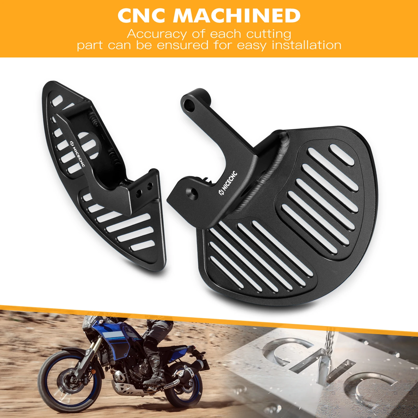 Motoforti Motorrad Scheibenbremssattel Schwarz - Paar Für Links & Rechts