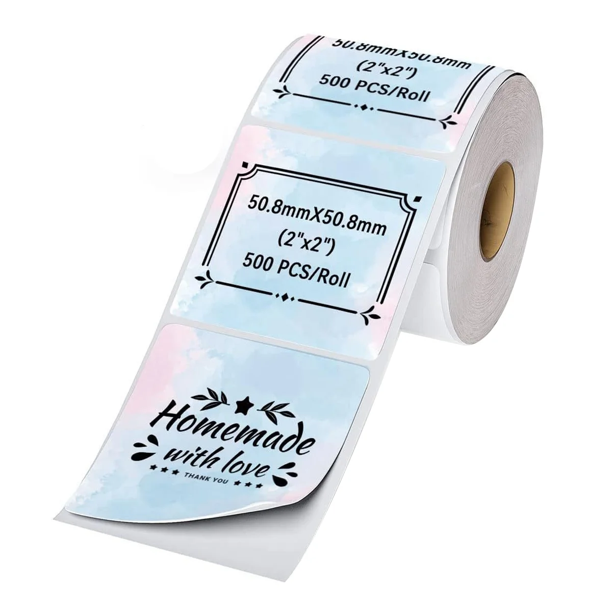 

Принтер для этикеток, наклейка для этикеток, круглые этикетки, квадратные этикетки «сделай сам», дизайн логотипа 2X2, квадратный элемент Starrysky-500 шт.