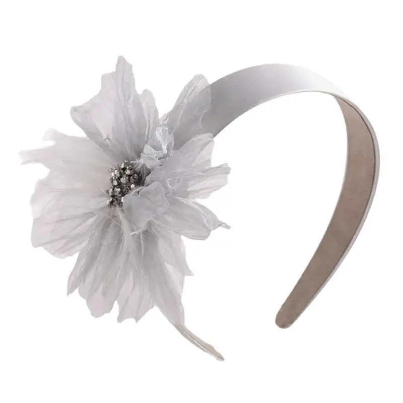 A52E Retro-Hut, Netzblumen- und Perlen-Fascinator-Stirnband für Abendgarderobe und Vintage-Looks für besondere Anlässe – Detail 9