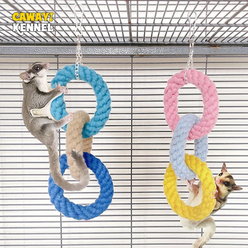 Curated visual reference: Wire Hanger For Hamster Climbing Reference: Hamster Climbing Rope Toys Sugar Glider Cage Accessories Hanging Swing