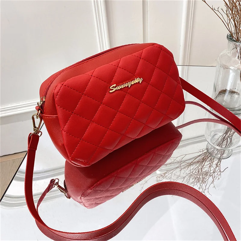 2022 chain Small Messenger Bag For Women Trend Lingge Embroidery Camera  Female Shoulder Bag Fashion Chain Ladies Crossbody Bags - AliExpress