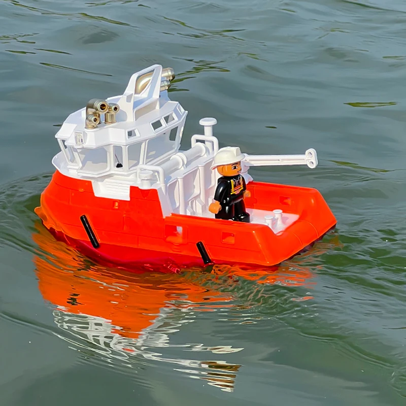 Q-Version Remote-Controlled Tugboat Cute Speedboat Water Sports Boat Model Charging Wireless Electric Boy Toy Gift 3
