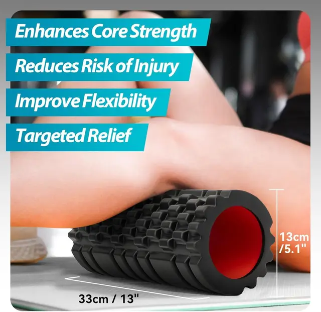13" High Density Foam Roller for Deep Tissue Massager Exercise Patented Muscle Massage And Myofascial Trigger Point Relief 5