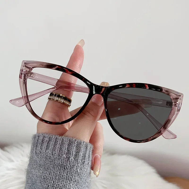 Myopia Anti-blue Light Glasses Women Photochromic Eyepiece To-4.0