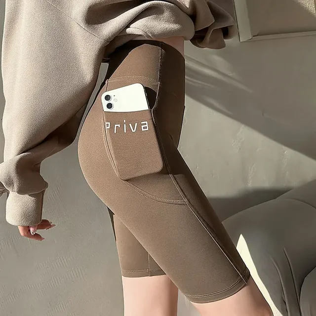 Ladies Yoga Shorts High Waist Tight Fitness 2-in-1 Workout Streetwear Casual Gym Running Activewear Comfy Shorts