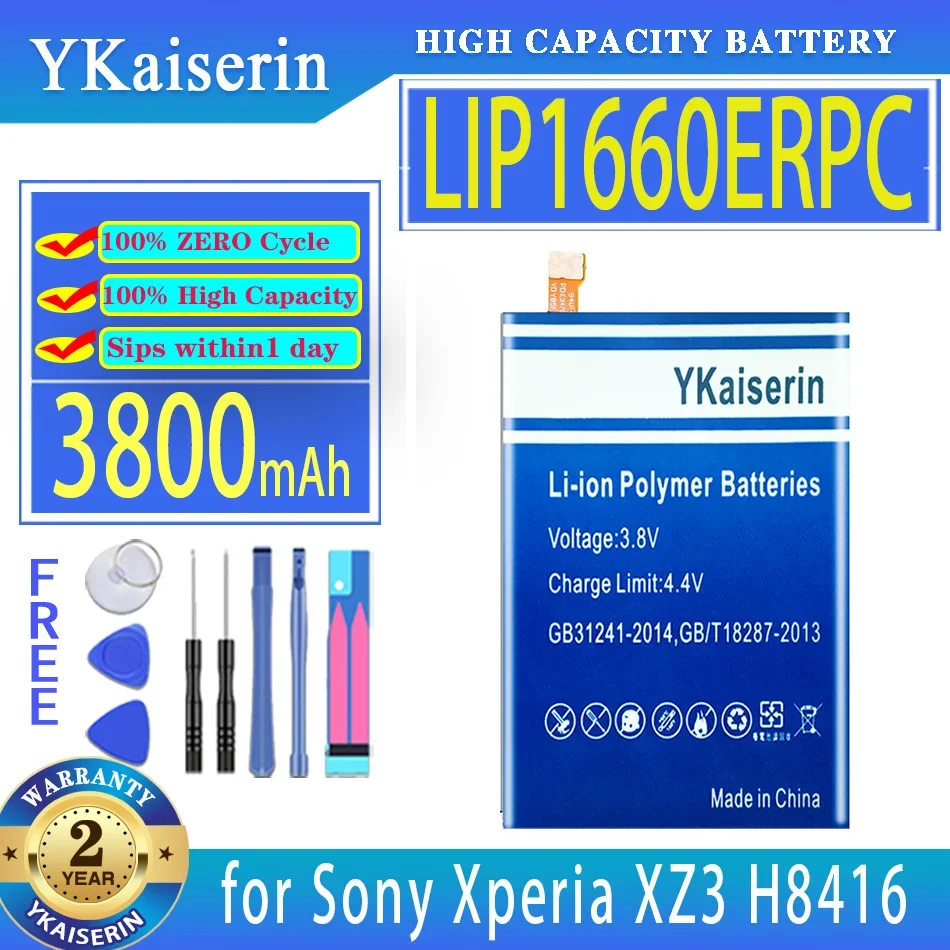 Ykaiserin Batteria Lip1660Erpc 3800Mah Per Sony Xperia H8416 H9436 H9493 Xz3 Cellulare Bateria