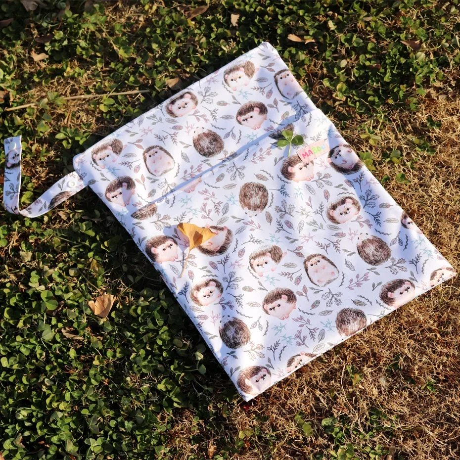 Waterproof Portable Double Zipper Baby Diaper Storage Bag Travel Wet Bag Convenient Carry-On Diaper for Children's Products