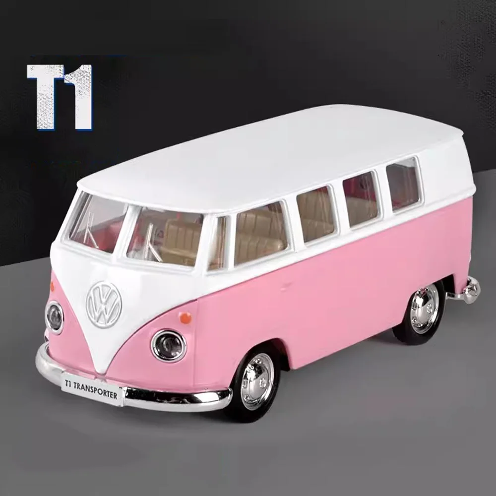 Deluxe Pink Die-Cast Toy Car with Opening Doors and Pull-Back Action