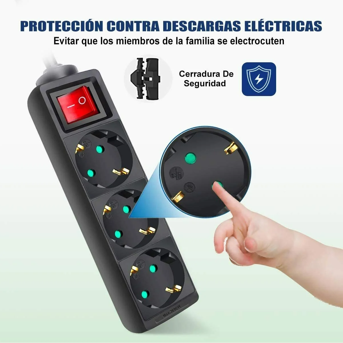 Comprar Regleta alargadera 4 tomas manguera 3x1,5mm y 5 metros con  interruptor y toma tierra krang k19534. Precio de oferta