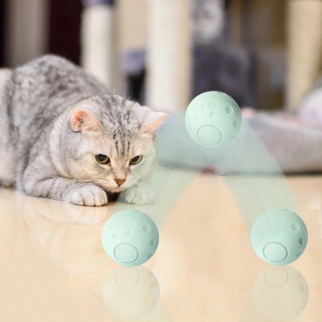 Smart Cat Toys Crazy Ball Automatic Rolling Ball Vibration Sensor Cats Game  Toy For Cats Training Cat Supplies Pet Accessories