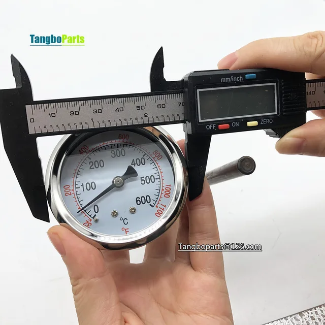 Pizza Oven Accessories High Temperature Circular 0-600 Degrees Thermometer  0°-600° Temperature Gauge With Probe