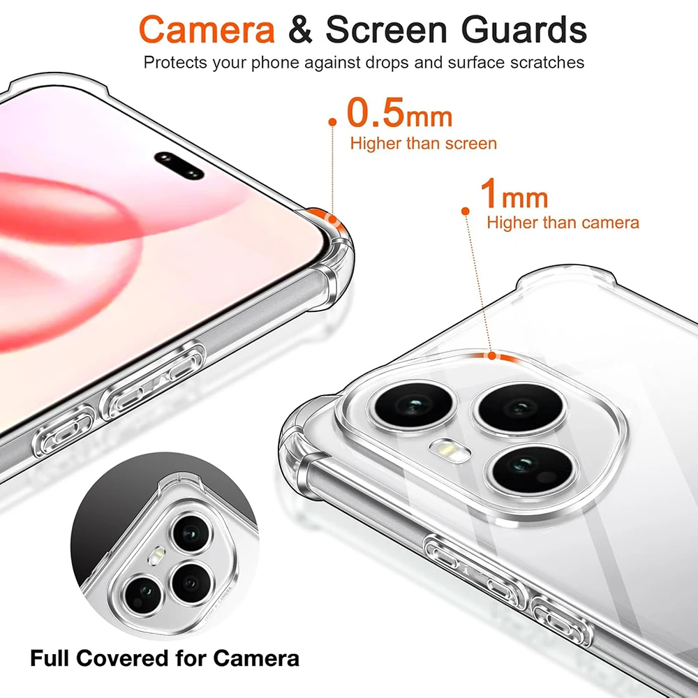 Silicone Soft Shockproof Transparent Slim Phone Case Cover