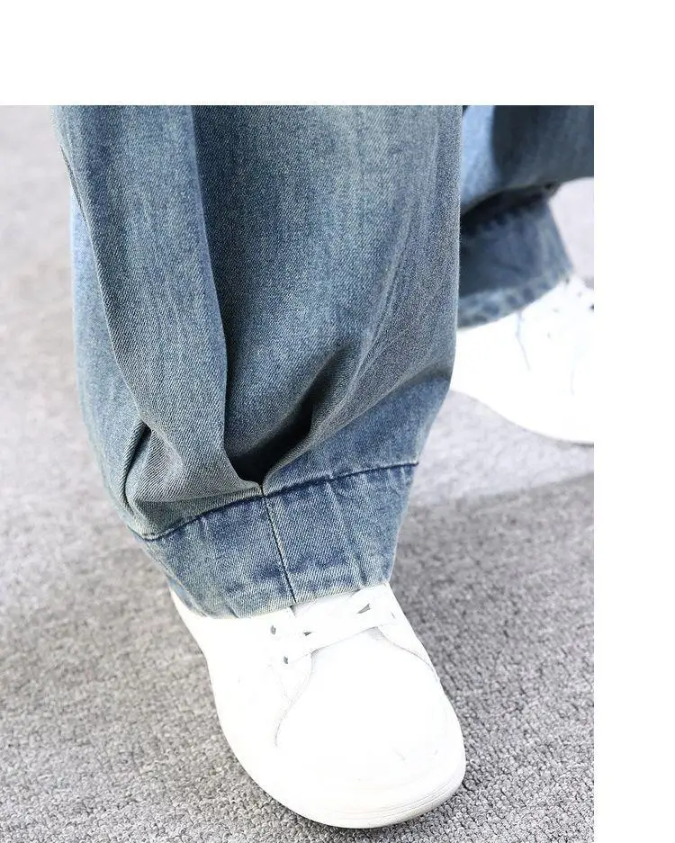 Summer Loose Large Size Harem Jeans Women's plus Size Carrot Pants Casual Lantern Pants Trendy Sle Mom Jeans High Waist