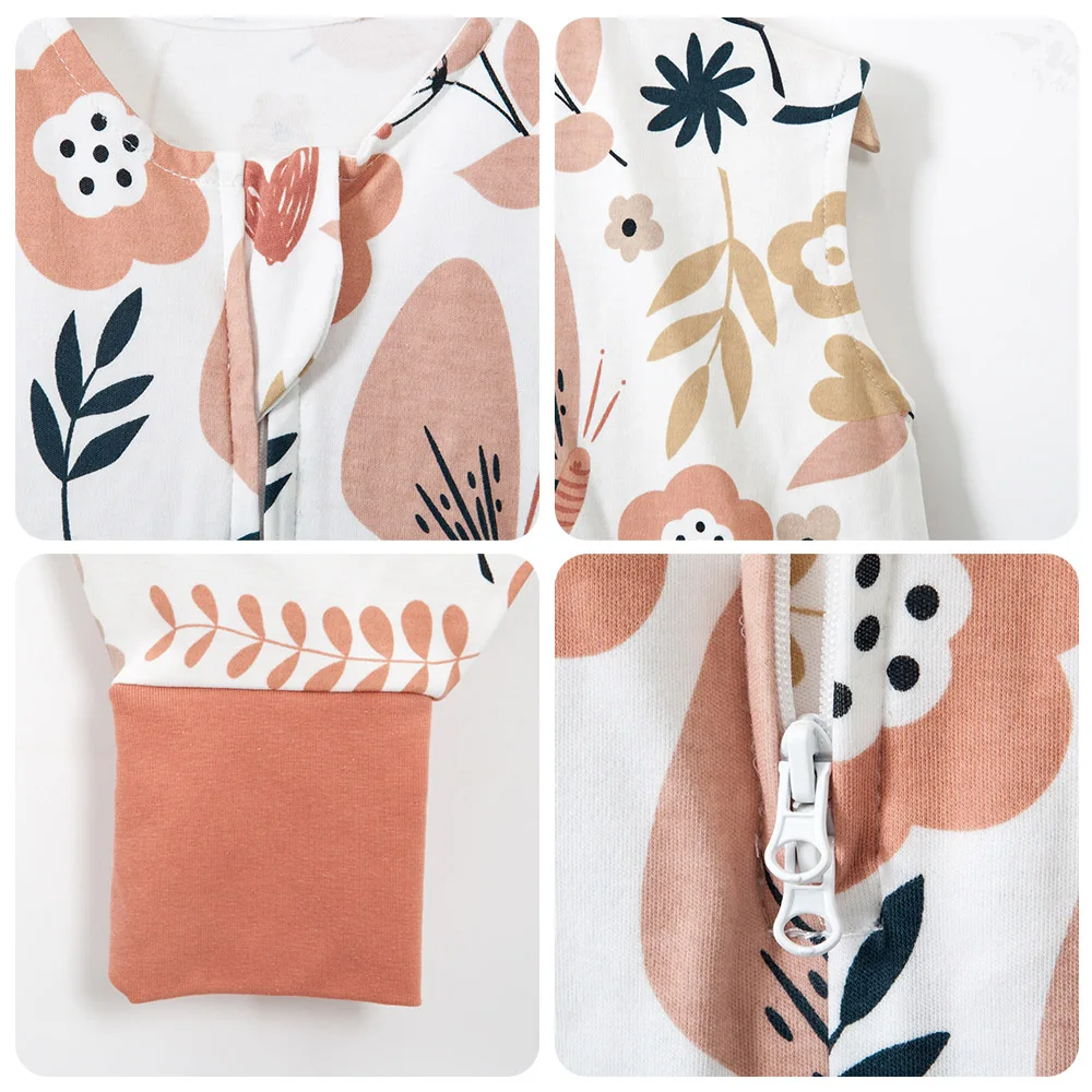 Sleeping Bag For Children 2-6T Baby Sleepwear Summer 28-32℃ Cool Cotton Vest Sleepsack Kids Boys Girls Jumpsuits