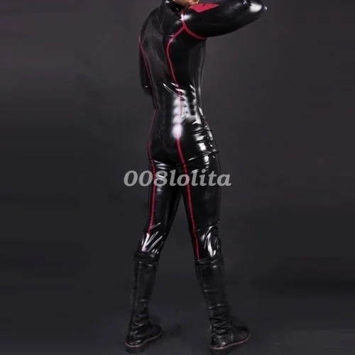 

100% latex catsuit Latex Rubber Men Handsome Bodysuit Party Racing Suit Catsuit Size XXS-XXL