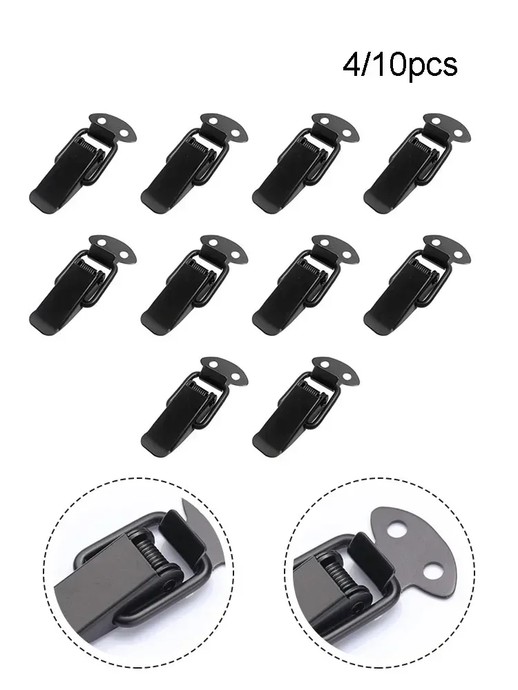 Toggle Latches Spring Loaded Clamp Clips Case Box Latch Catch Hinge Snap Closure Crate Lock Spring Locks Wooden Box Hasp 4/10pcs furniture hardware,toggle latches