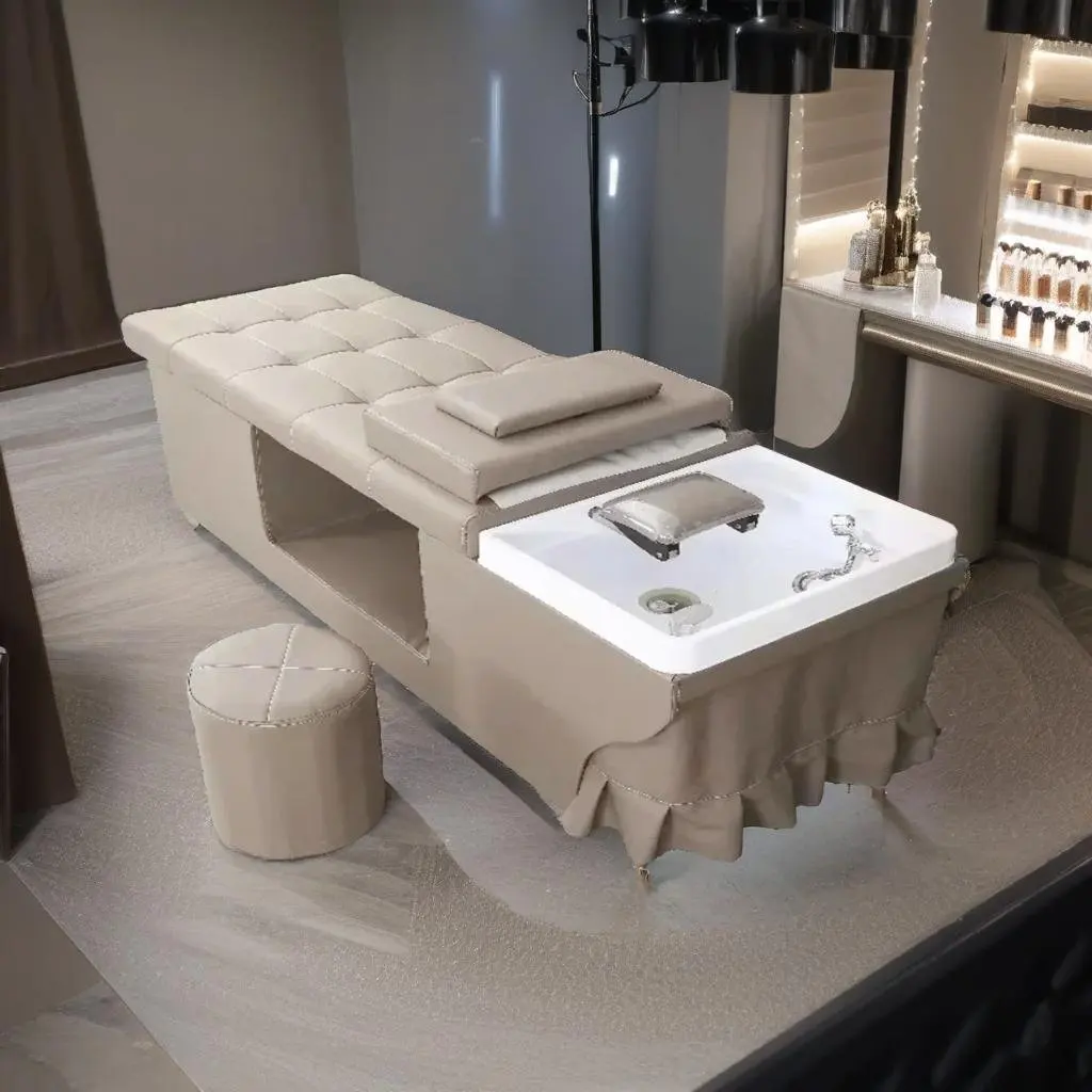 Japan Head Massage Beauty Salon Chair Spa Shampoo Bed Treatment Head Spa Equipment Shaving Styling Sillas Peluqueria Furniture beauty salon shampoo chair shampoo bed shower