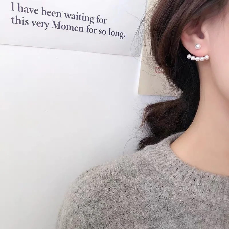 Metal Stud Earrings Claw Four-Prong Ear Studs Silver Color Butterfly Fish Earrings For Girls Asymmetrical Jewelry New Trendy