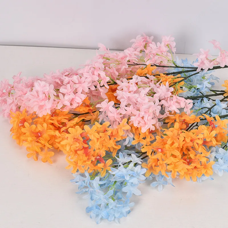 Clinmday Faux Silk Lilac Simulation Flower Bouquet - 38" Realistic Artificial Flowers For Home, Wedding, Party Decor