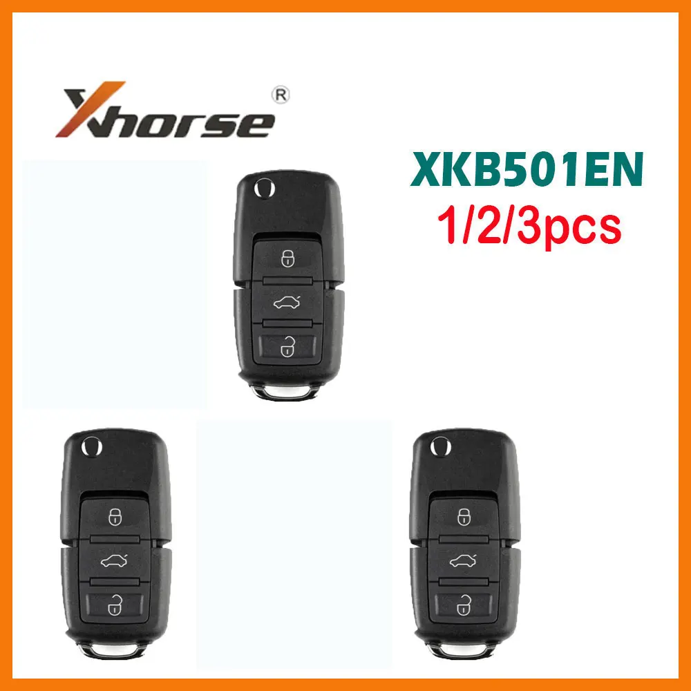 

Универсальный пульт дистанционного управления Xhorse XKB501EN VVDI2, проводной ключ для VW B5, с 3 кнопками, для VVDI2 VVDI Mini Key, 1/2/3 шт.