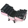 Aluminum Alloy Trolley Makeup Box Large-capacity Portable Texture Tool Box Semi-color Professional Trolley Cosmetic Case 3