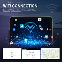 Lecteur multimédia automobile Android Podofo 7 pouces 4+64G 1 Din, CarPlay sans fil, Android Auto, système intelligent pour voiture, navigation GPS, WiFi, BT, autoradio stéréo FM RDS EQ 4