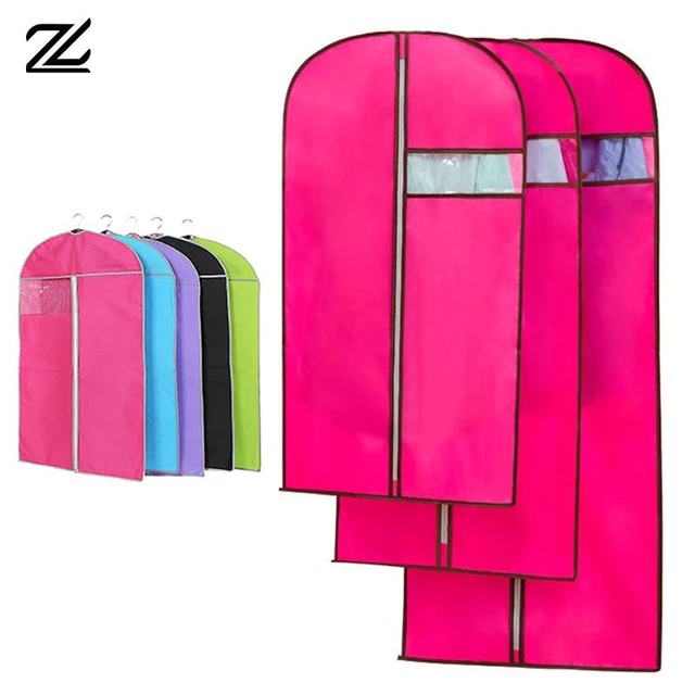 5x Breathable Zip Up Hanging Suit Dress Coat Garment Bag Clothes Cover  Dustproof