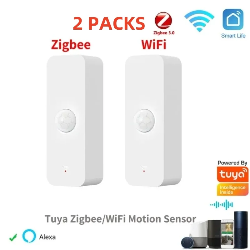 

Датчик движения Tuya Wi-Fi Zigbee, инфракрасный детектор движения для умного дома, работает с Alexa Google Home