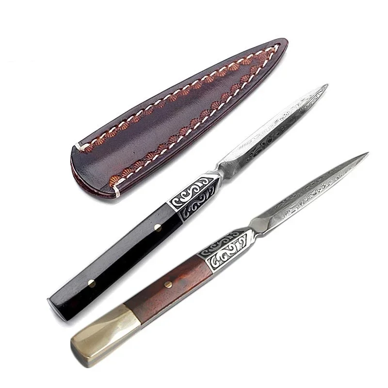Creative Pure Stainless Steel Tea Knife Office Tea Ceremony Accessories Pattern Vintage Big Needles Cutter Puer Pry Tools