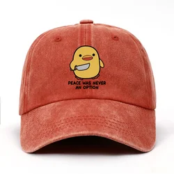 Yellow Duck Print Unisex Baseball Hat - Adjustable, Lightweight, and Comfortable for Travel and Sun Protection (Orange)