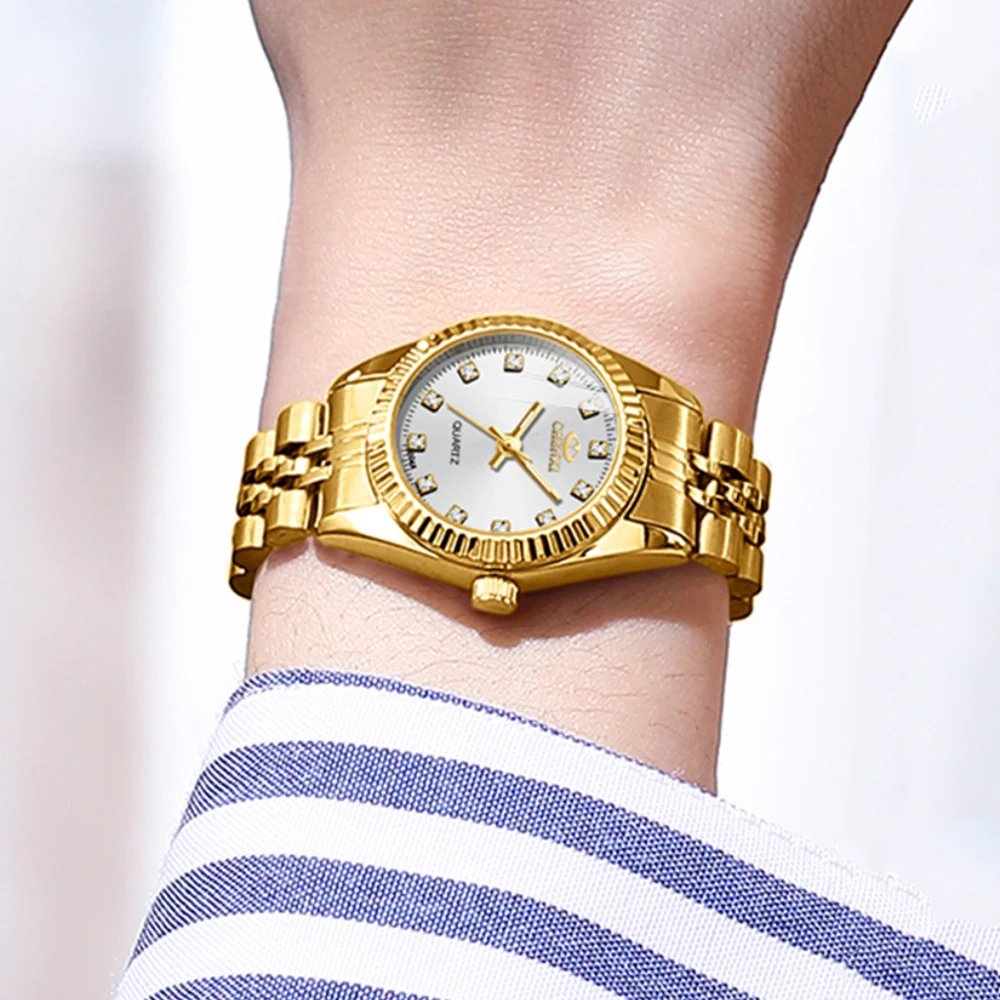 CHENXI Super Hot Sale Luxury Women's Watch Quartz Golden Stainless Steel Small Dial Charm Dress Trendy Wristwatch for Fashion La 5