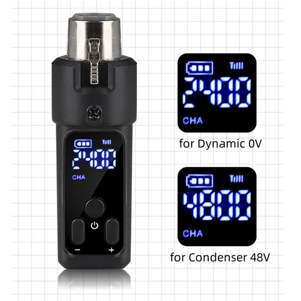 2.4GHz Wired To Wireless Converter Dynamic/Condenser Microphone Wireless System XLR Transmitter Receiver Mic Accessories