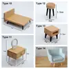 Kids Toy Dolls Accessories Scene Model Mini Furnishing Dollhouse Miniature Furniture TV Cabinet Sofa Bed Wardrobe 6