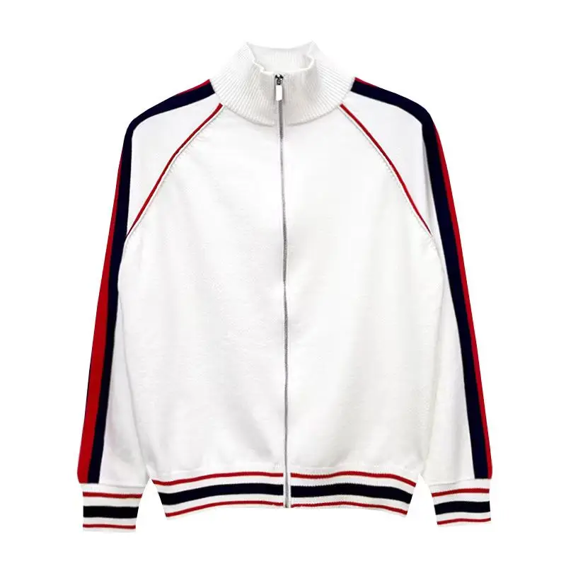 Spring New Product Golf Men's Outdoor Sports Jacket Comfortable Zipper cardigan Sweater Versatile Pullover White Knitted Top