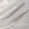 Titanium alloy Tweezers Large Friction Dark Silver Tweezer Make Fan 6D Eyelashes Perfect Closure 4