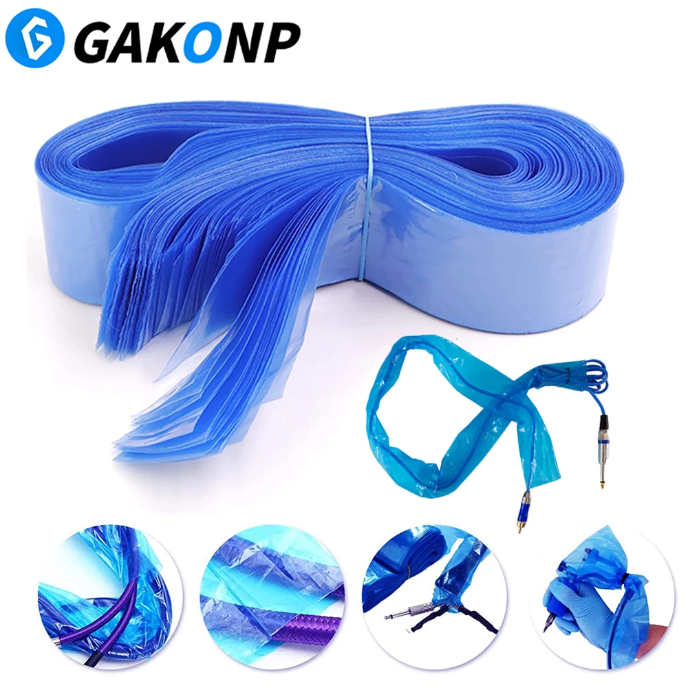 

125PCS Disposable Black/Blue/White Tattoo Clip Cord Sleeves Covers Bags Supply for Tattoo Machine Tattoo Accessories