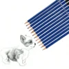12Pcs Graphite Pencil Wood Sketching Pencils Set 5H 4H 3H 2H HB B 2B 3B 4B 5B 6B 8B Pre-sharpened Pencils Stationery Supply 4