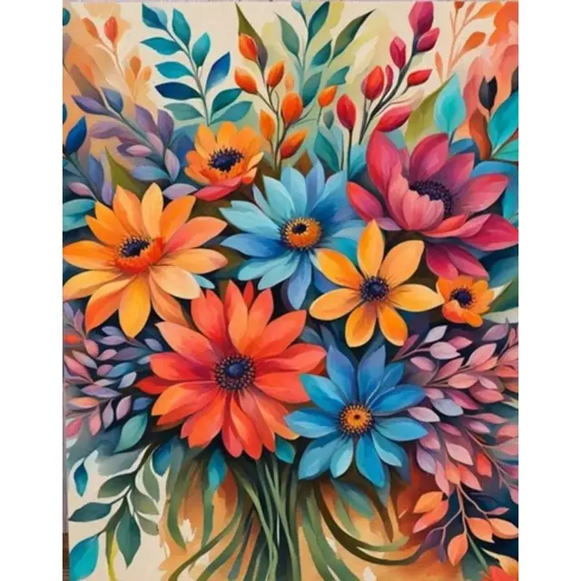 Flower Paint By Number For Adults 1
