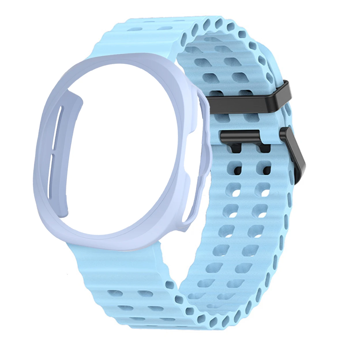 Sport Silicone Band with Protective PC Case for Smartwatch - Ultra 47mm