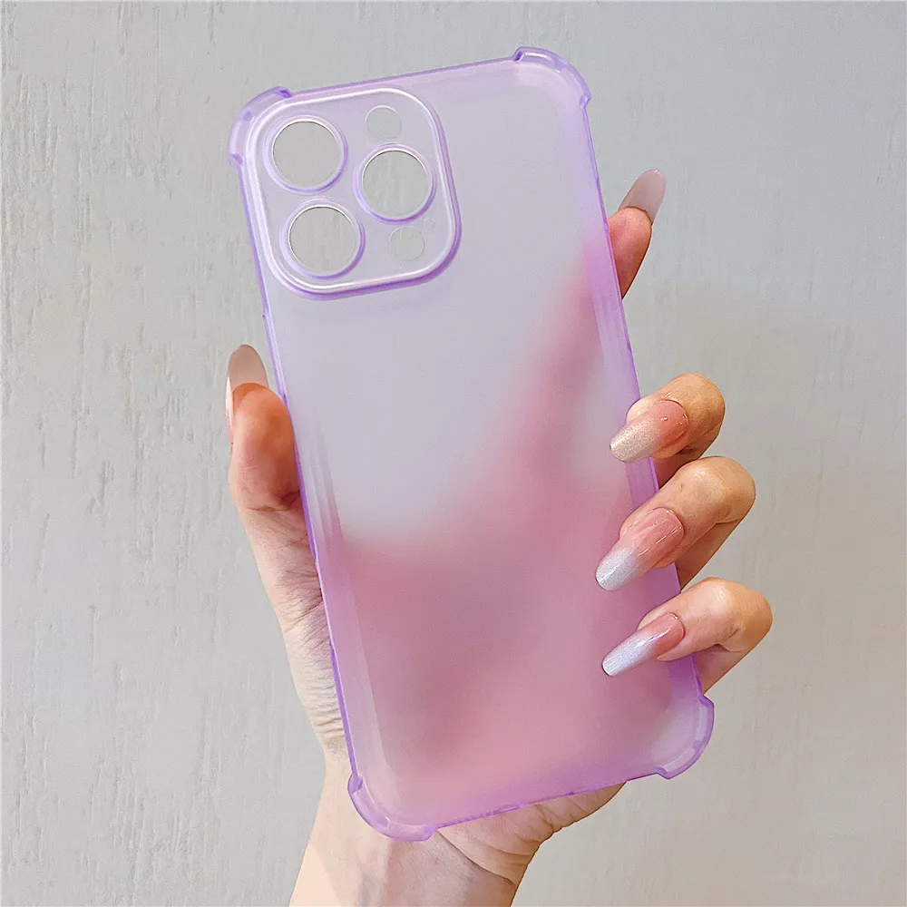 Shockproof Matte Silicone Phone Case with Bumper Back Cover