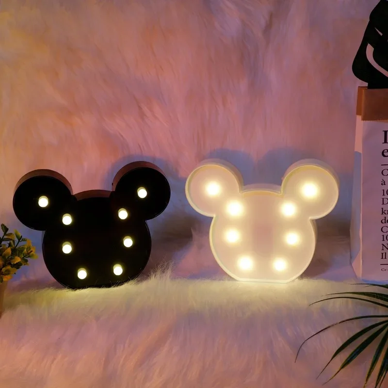 Disney Mickey Mouse Night Light 3D Lamp Night Lights Sign Lamp Christmas Decorations for Home Decor Birthday Decor Wedding Gifts 3d night lamp
