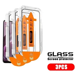 Enhanced Product Title: Premium Tempered Glass Screen Protector - 9H Hardness & Full Coverage, Dust - Free Installation for Motorola Moto G17 (3 Front Glass)