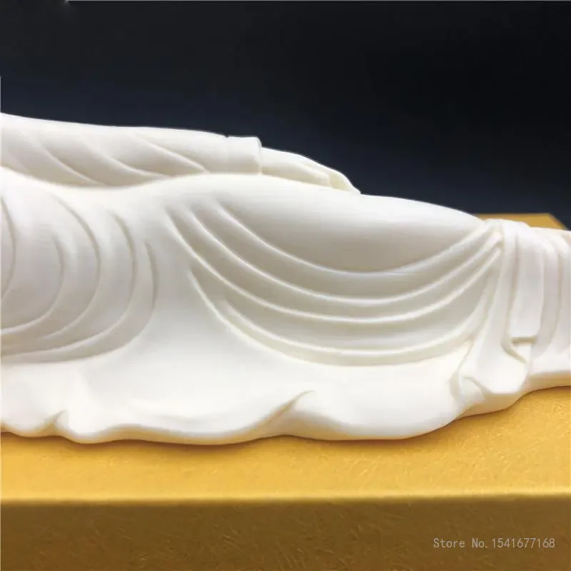 Creative Sakyamuni Amitabha Buddha Ornaments, Home Geomantic Programs, Crafts to Protect Peace, Ivory Crouching, 1Pc