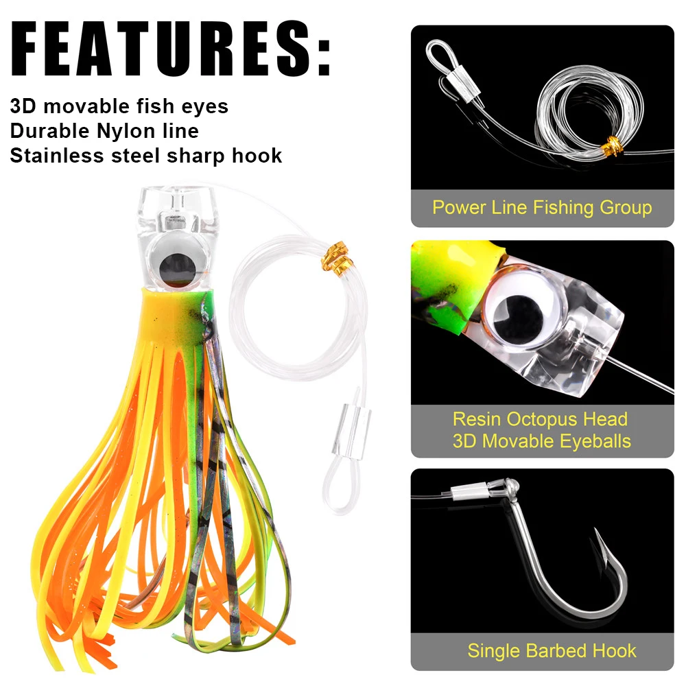 Chain Lures With Mesh Bag Fishing Chain, Marlin, Mahi, Tuna, Wahoo, Sailfish
