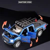 1/32 Raptor F-150 Off-road vehicle Alloy Truck SUV Car Diecast Model Metal Toy Pull Back Collection removable Sound Light gifts 4