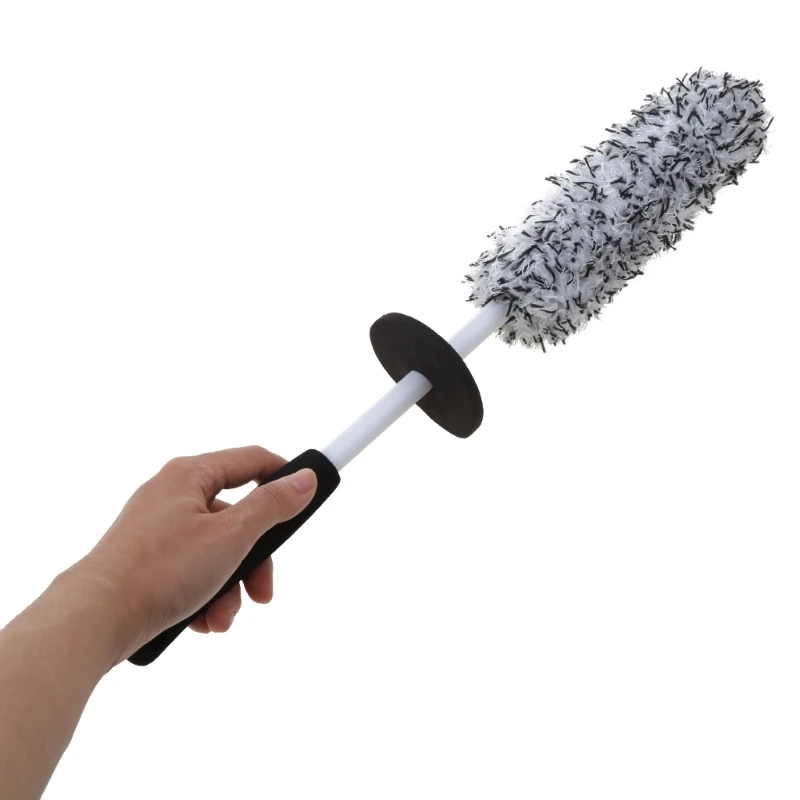 Wheel Tire Brush Car Detailing kit Rim Detailing Brushes Cleaning Microfiber Cleaning Cloth Great to Clean Dirty Tires wheel brush tire rim cleaning tool