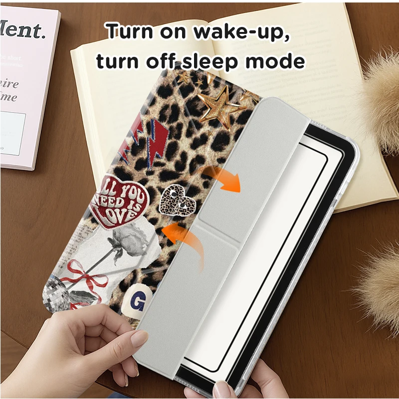 Versatile Y-Fold iPad Case with Adjustable Stand and Auto Wake/Sleep Functionality