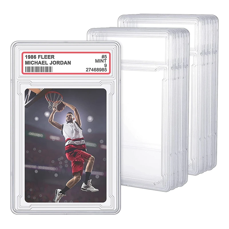 Trading Cards Protector Case Acrylic Clear Baseball Card Holders With