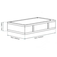 Boîte de rangement pliable pour le dessous du lit avec couvercle à fermeture éclair scellée, optimisation de l'espace sous le lit de chambre. 3