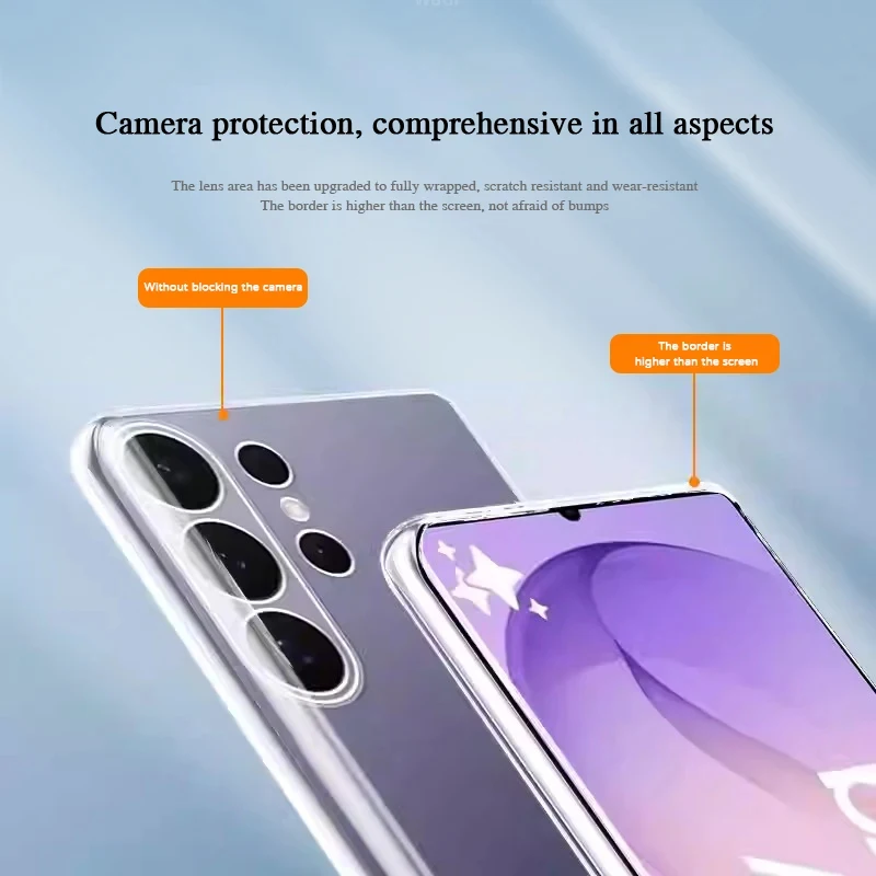 Soft Silicone Clear TPU Thin Camera Protective Phone Case